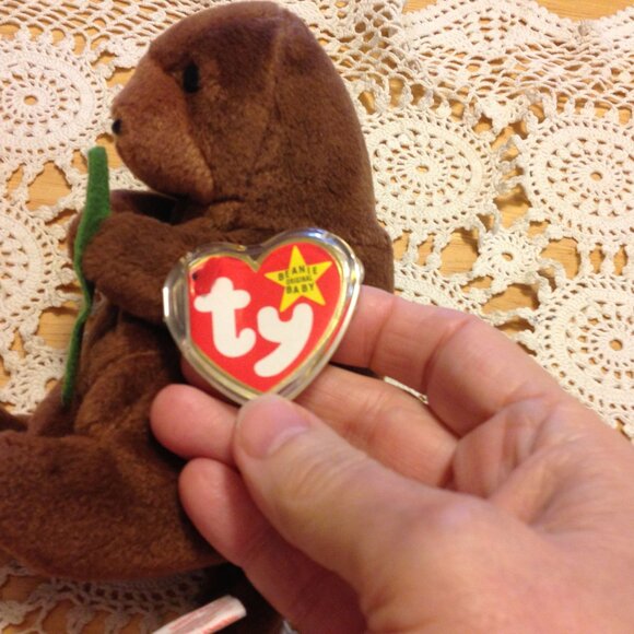 Ty Beanie Baby Seaweed the Otter, Style 4080 - Picture 6 of 10